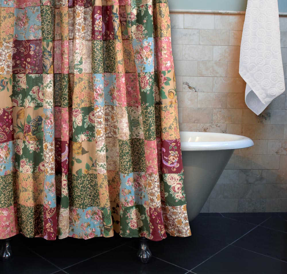 Floral Anthropologie Shower Curtain Small Bathroom