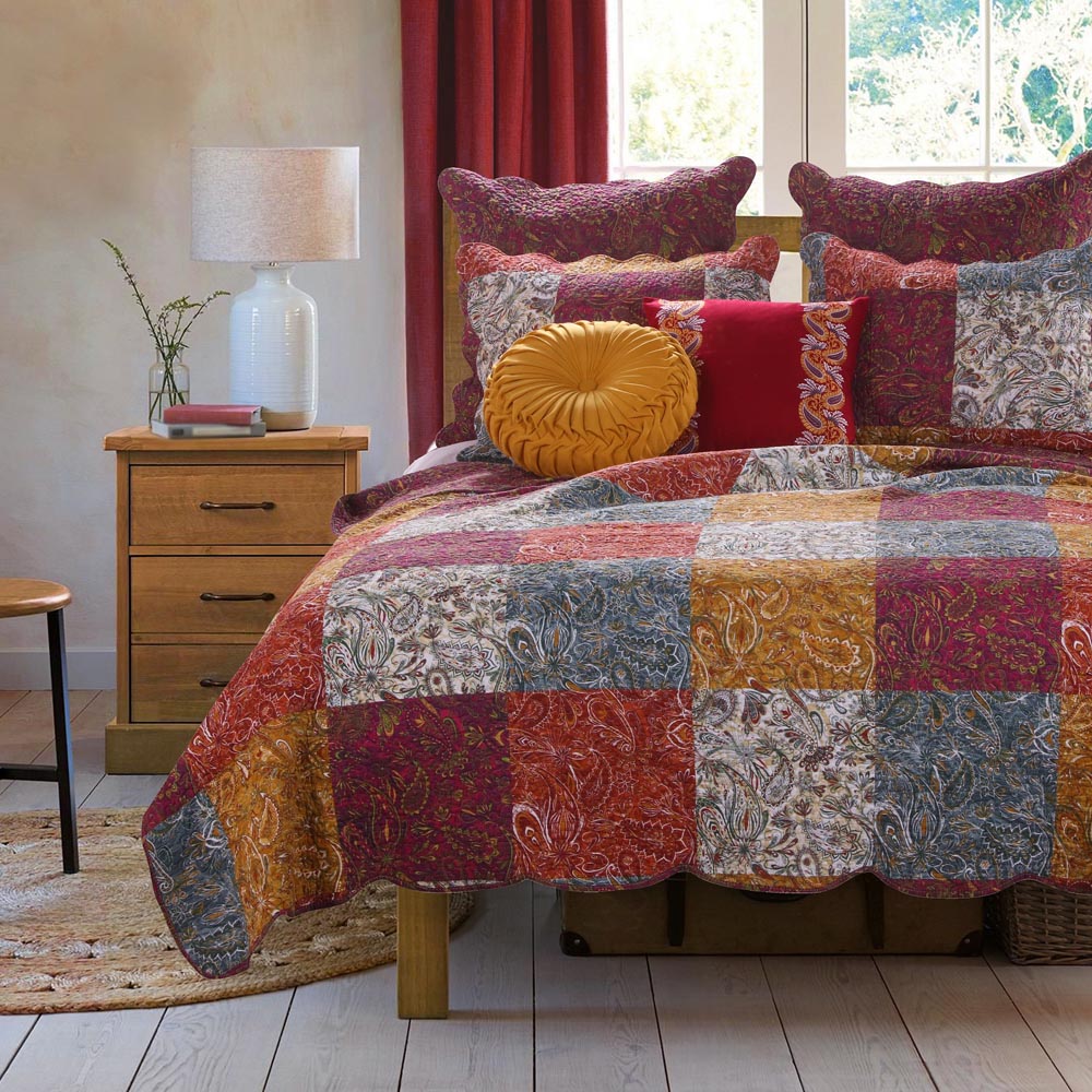 Paisley Slumber Quilt Set 3-Piece King/Cal King – Greenland Home Fashions