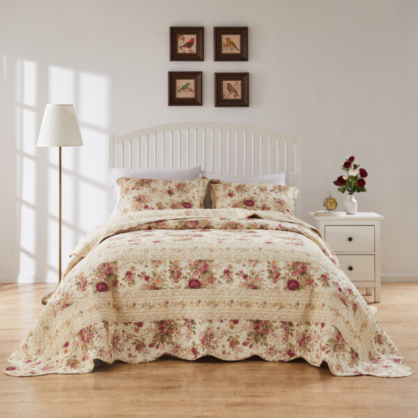 Antique Rose Ecru Bedspread Set – Greenland Home Fashions