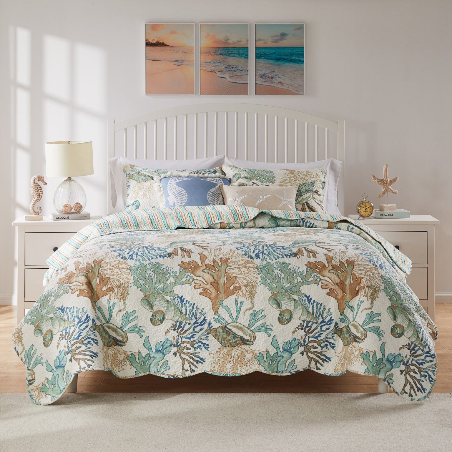 Atlantis Jade Bonus Set 5Piece Full/Queen Greenland Home Fashions