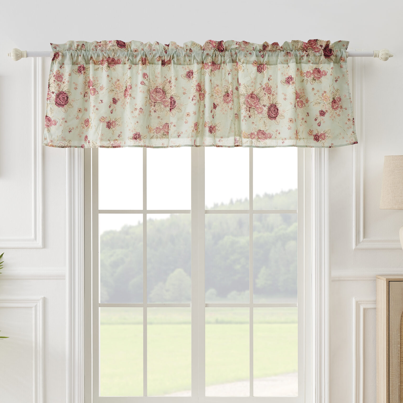 Antique Rose Blue Window Valance – Greenland Home Fashions