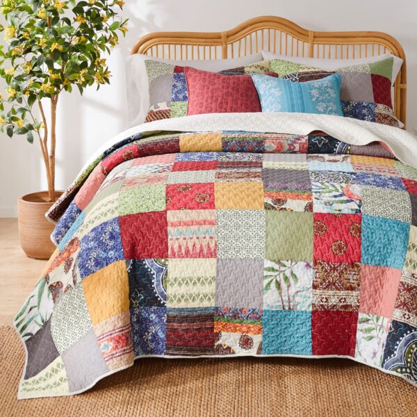 Greenland Home Renee Upcycle - Copriletto trapuntato in cotone