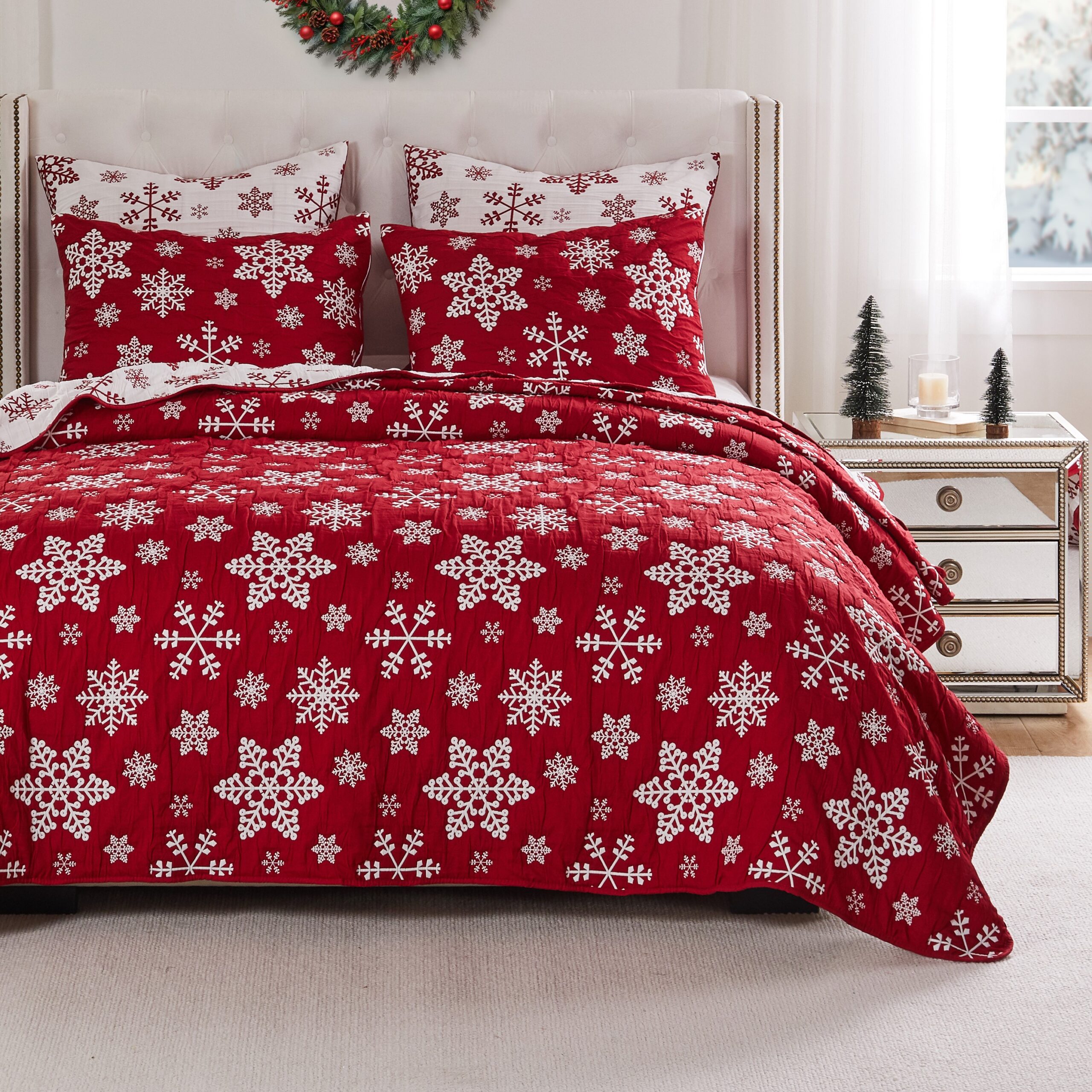 Snowflakes Jacquard quilt 1 3500
